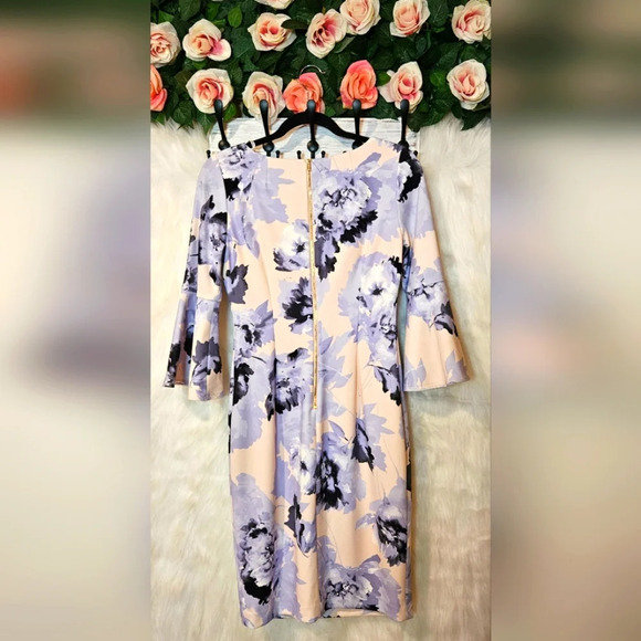 Calvin Klein Watercolor Floral Sheath Dress (NWOT) - Picture 3 of 8